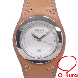 【中古】 エルメス 腕時計 アーネ レディース クォーツ SS 革ベルト HA3.410 電池式 □D刻印 2000年頃製