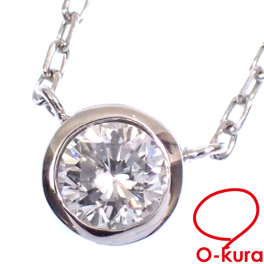 【中古】 ダイヤモンド ネックレス レディース K18WG 0.20ct 1.6g 18金 750 ホワイトゴールド