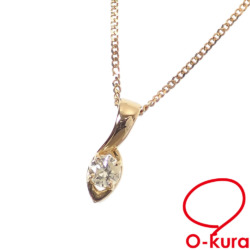 【中古】 ダイヤモンド ネックレス レディース K18YG 0.19ct 2.1g 18金 イエローゴールド 750
