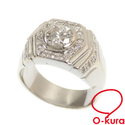 【中古】 ダイヤモンド リング レディース K18WG 16号 D1.04ct/0.26ct 15.6g 18金 ホワイトゴールド 750 指輪