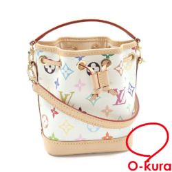 【中古】 ルイ・ヴィトン ハンドバッグ モノグラムマルチカラー LV × TM ナノ・ノエ レディース M27493 ブロン 2WAY ショルダー 斜め掛け 巾着 村上隆