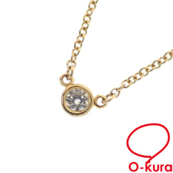 【中古】 ティファニー バイザヤード ネックレス レディース ダイヤモンド K18YG 1.8g 18金 イエローゴールド 750