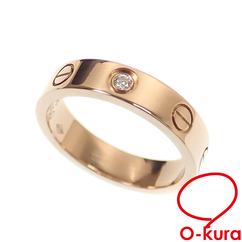 【中古】 カルティエ ラブ リング レディース ダイヤモンド K18PG 8号 #48 4.3g 18金 ピンクゴールド 750 指輪