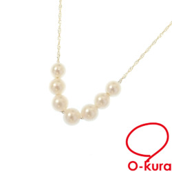 【中古】 パール ネックレス レディース K18YG 4.0mm 1.3g 18金 イエローゴールド 750 真珠