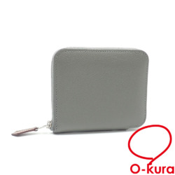 【中古】 エルメス アザップコンパクト シルクイン ラウンドファスナー 財布 レディース エタン エバーカラー B刻印 2003年頃製 HERMES