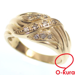 【中古】 ジュエリーマキ ダイヤモンド リング レディース K18YG 11.5号 0.11ct 5.0g 18金 750 イエローゴールド 指輪