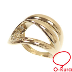 【中古】 ダイヤモンド リング レディース K18YG 13号 0.11ct 6.9g 18金 イエローゴールド 750 指輪