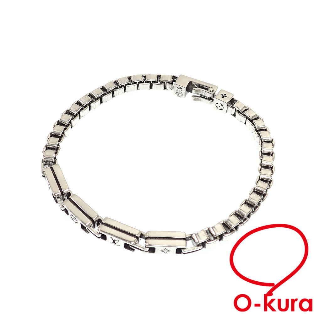 【中古】 ルイ・ヴィトン ブレスレット・LV テーラー メンズ SV925 31.4g シルバー M1149M