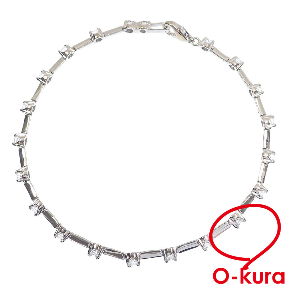 【中古】 ダイヤモンド ブレスレット レディース K18WG 1.00ct 6.4g 18金 750 ホワイトゴールド