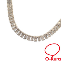 【中古】 ダイヤモンド ネックレス レディース K18WG 10.00ct 24.0g 18金 ホワイトゴールド 750
