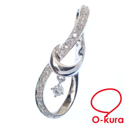 【中古】 ジュエリーマキ ダイヤモンド ペンダントトップ レディース K18WG 0.23ct 3.7g 18金 750 ホワイトゴールド ペンダントヘッド