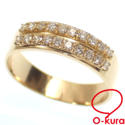 【中古】 ダイヤモンド リング レディース K18YG 13.5号 0.30ct 3.4g 18金 750 イエローゴールド 指輪
