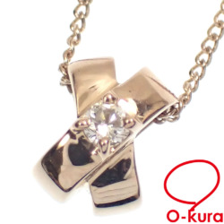【中古】 4℃ ダイヤモンド ネックレス レディース K18PG 2.2g 18金 750 ピンクゴールド ヨンドシー