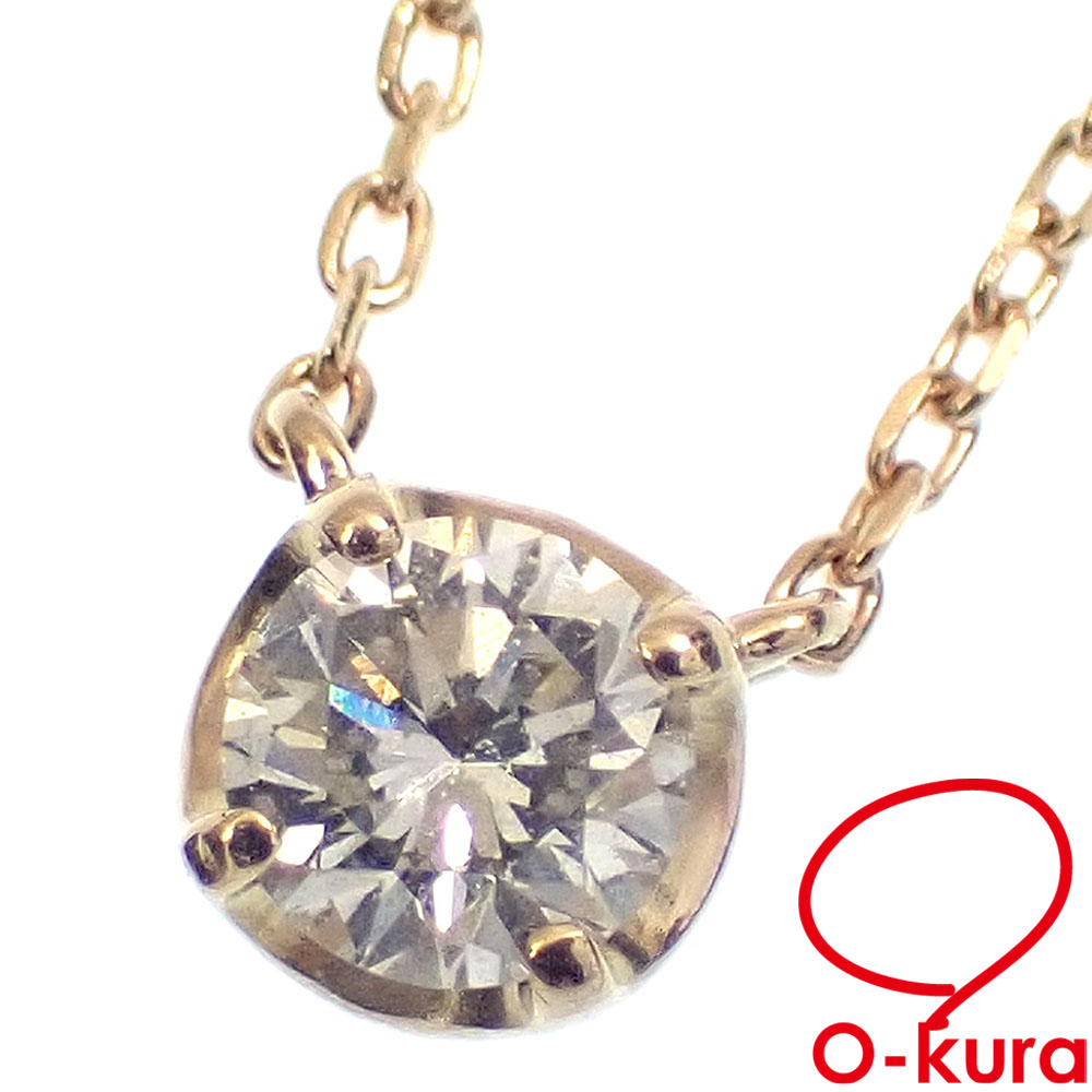 【中古】 4℃ ダイヤモンド ネックレス レディース K18YG 1.1g 18金 750 イエローゴールド ヨンドシー