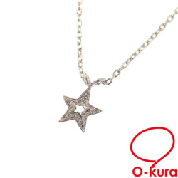 【中古】 スタージュエリー ダイヤモンド ネックレス レディース K18WG 0.04ct 1.8g 18金 ホワイトゴールド 750