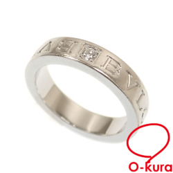 【中古】 ブルガリ ビーゼロワン リング レディース ダイヤモンド K18WG 9号 6.3g 18金 ホワイトゴールド 750 指輪 1Pダイヤ 339992
