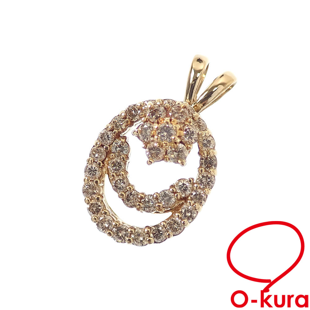 【中古】 ダイヤモンド ペンダントトップ レディース K18YG 1.00ct 4.0g 18金 イエローゴールド 750 ペンダントヘッド スイング