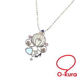 【中古】 テイクアップ マルチストーン ダイヤモンド ネックレス レディース K10WG 0.01ct 2.1g 10金 ホワイトゴールド ディズニー