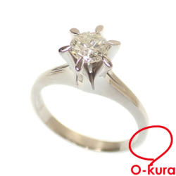 【中古】 ダイヤモンド リング レディース Pt900 10.5号 0.55ct 5.2g プラチナ 立爪 一粒 ソリティア 指輪