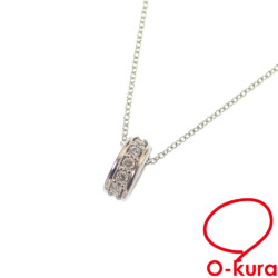 【中古】 トレセンテ ダイヤモンド ネックレス レディース K18WG 0.09ct 2.6g 18金 ホワイトゴールド 750