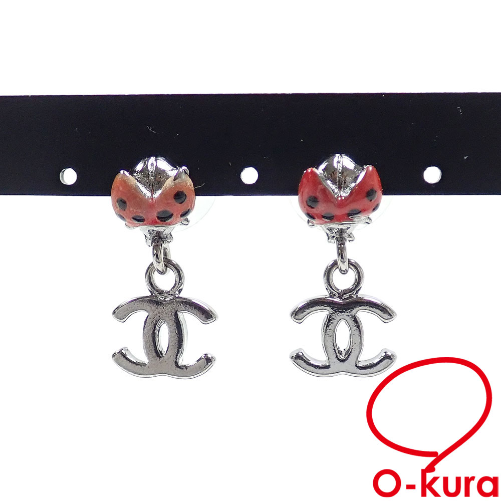 【中古】 シャネル ココマーク ピアス レディース メタル テントウムシ 06P