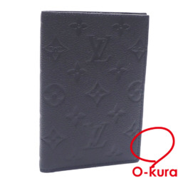 【中古】 ルイ・ヴィトン パスポートケース モノグラム・アンプラント クーヴェルテュール・パスポール NM M63914 ノワール 黒 パスポートカバー トラベル 旅行 レディース メンズ