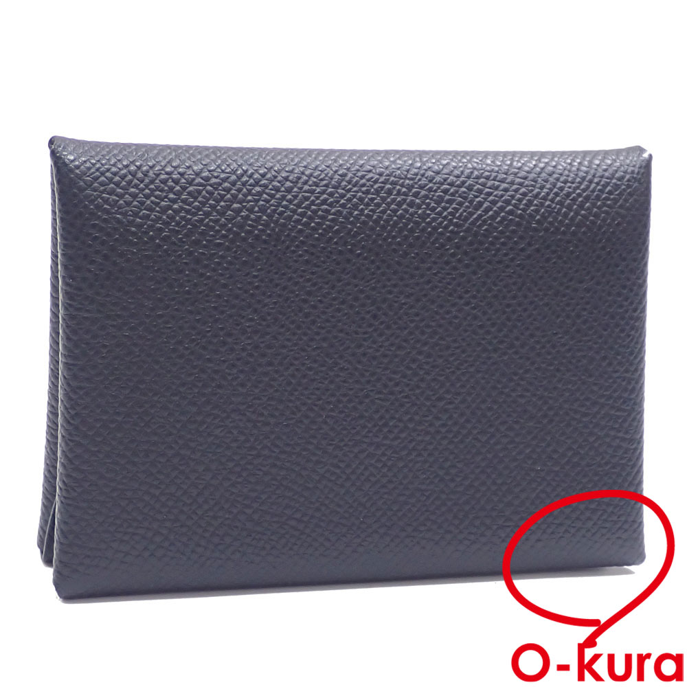 【中古】 エルメス カルヴィ デュオ 二つ折り カードケース レディース ヴェールフィズ ミント エプソン B刻印 2023年頃製 HERMES カード入れ