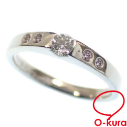 【中古】ダイヤモンド リング レディース Pt900 15号 0.198ct/0.05ct 5.1g プラチナ 指輪