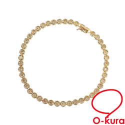 【中古】 ダイヤモンド ブレスレット レディース K18YG 1.01ct 8.0g 18金 イエローゴールド 750