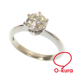 【中古】 ジュエリーマキ ダイヤモンド リング レディース Pt850 11号 1.02ct 4.9g プラチナ 一粒 立爪 指輪