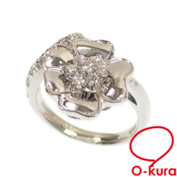 【中古】 ジュエリーマキ ダイヤモンド リング レディース K18WG 9号 0.36ct 6.4g 18金 ホワイトゴールド 750 指輪 サミスターダイヤ