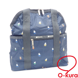 【中古】 レスポートサック ダブルトラベル バックパック レディース ミッフィーアンドフレンズ ネイビー ポリエステル リュックサック