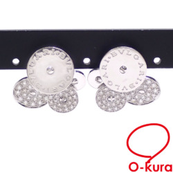 【中古】 ブルガリ チクラディ ピアス レディース ダイヤモンド K18WG 15.3g 18金 750 ホワイトゴールド