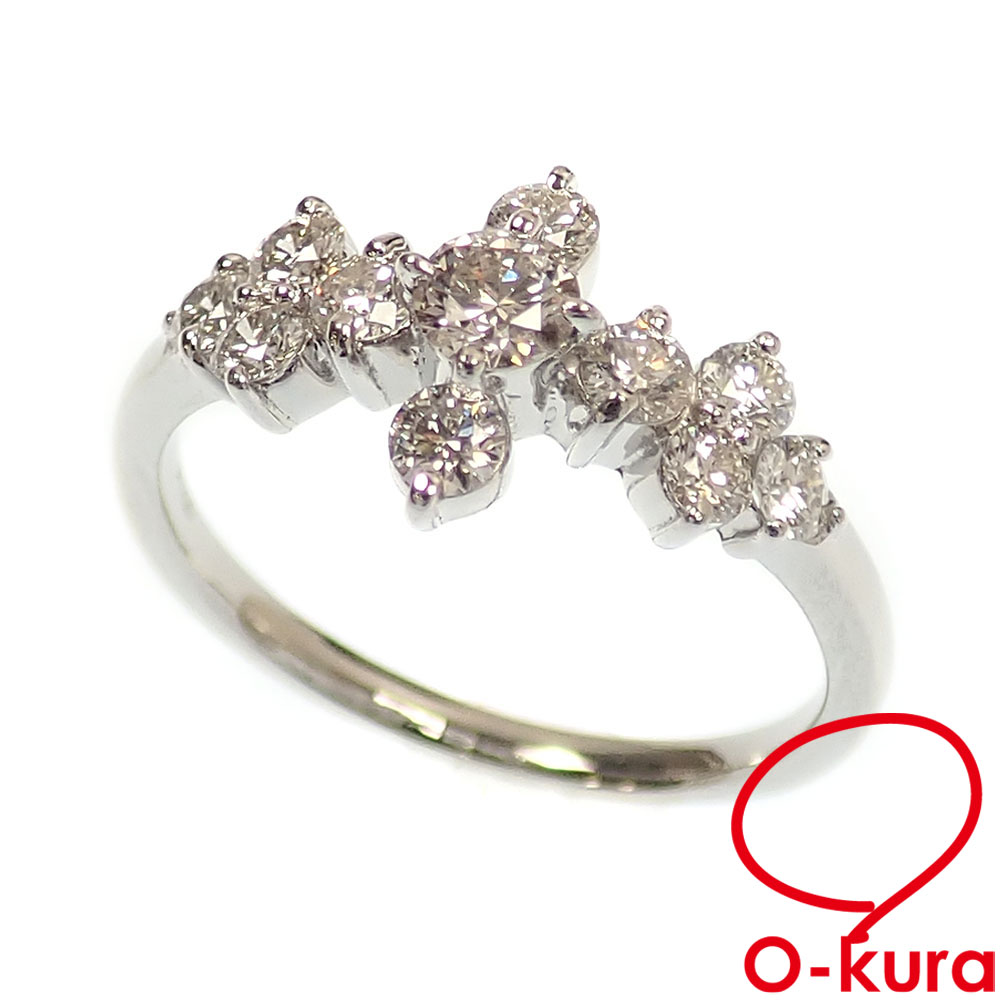 【中古】 ダイヤモンド リング レディース Pt900 11.5号 0.73ct 3.9g プラチナ 指輪
