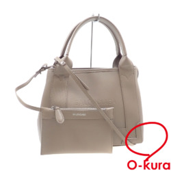 【中古】 バレンシアガ ハンドバッグ ネイビー カバ XS レディース トープ レザー 390346 2WAY ショルダー 肩掛け 斜め掛け