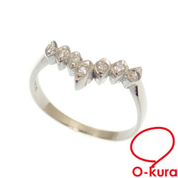 【中古】 ダイヤモンド リング レディース Pt850 9号 0.10ct 1.6g プラチナ 指輪