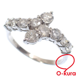 【中古】 ダイヤモンド リング レディース Pt900 11号 1.00ct 3.1g プラチナ 指輪