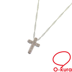 【中古】 ダイヤモンド ネックレス レディース Pt850 Pt900 0.05ct 2.2g プラチナ