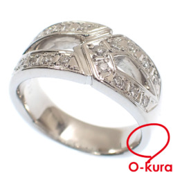 【中古】 ダイヤモンド リング レディース Pt900 15号 0.29ct 15.3g プラチナ 指輪