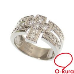 【中古】 ダイヤモンド リング レディース Pt900 9号 0.50ct 8.2g プラチナ 指輪