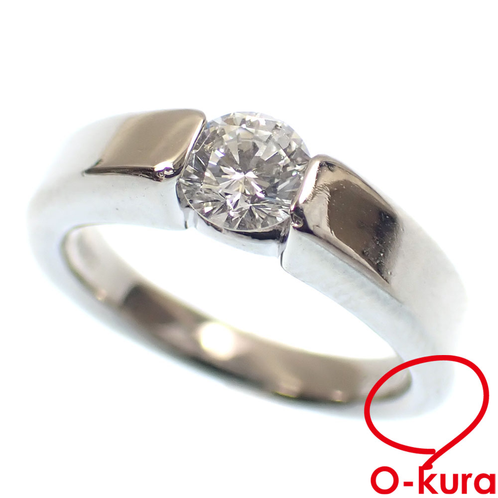 【中古】 ダイヤモンド リング レディース Pt900 7.5号 0.431ct 6.8g プラチナ 指輪