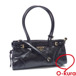 【中古】 プラダ ハンドバッグ ボニー ミディアム バッグ レディース ブラック 黒 レザー 1BA426 2WAY ショルダー 肩掛け 斜め掛け
