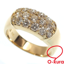 【中古】 セイコージュエリー ダイヤモンド リング レディース K18YG 13号 1.06ct 7.6g 18金 750 イエローゴールド 指輪