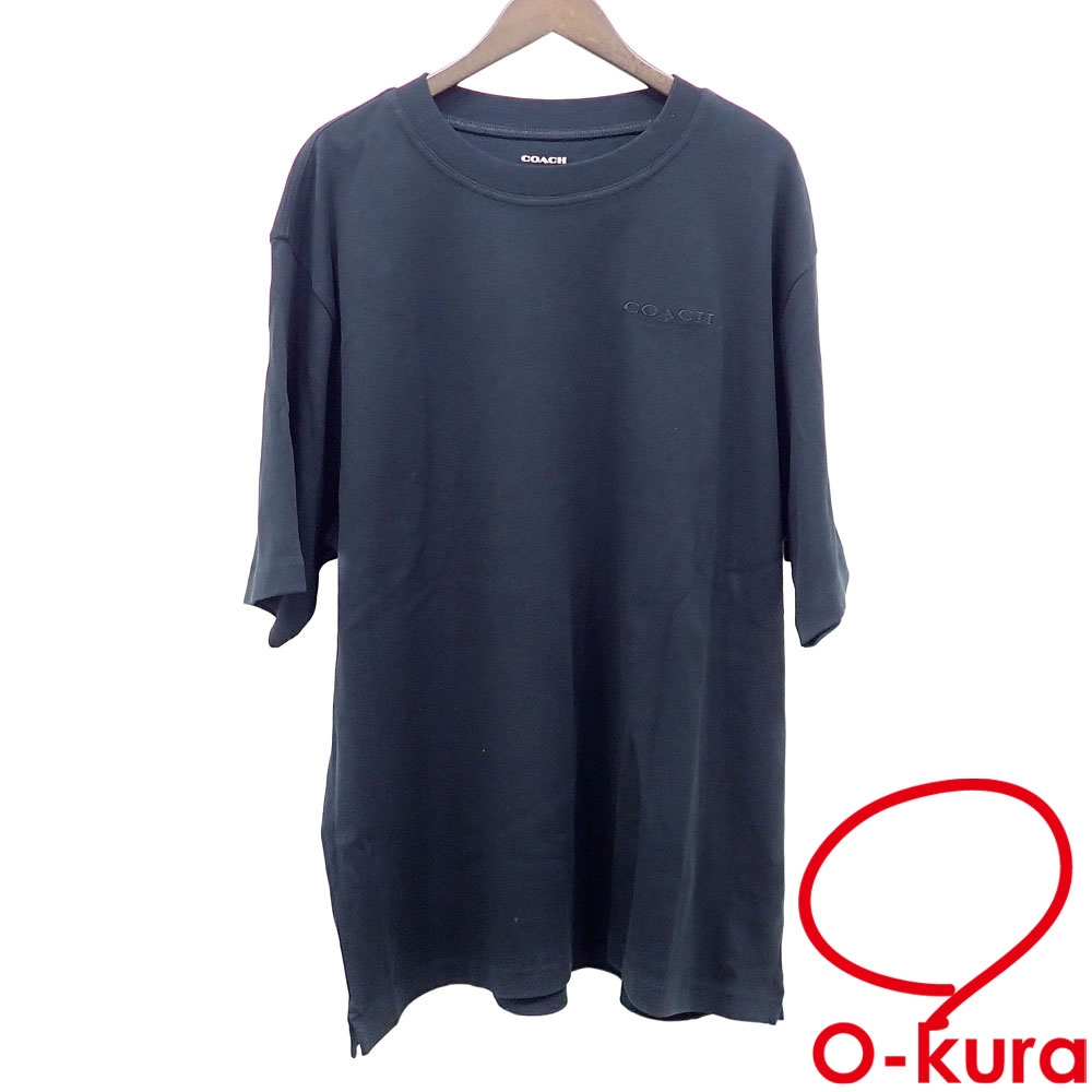 【中古】 コーチ Tシャツ メンズ 半袖 コットン ブラック 黒 XXLサイズ CU383 古着 アパレル トップス 洋服