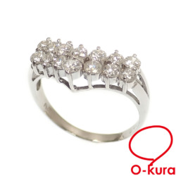 【中古】 ダイヤモンド リング レディース Pt900 14号 1.005ct 4.2g プラチナ 指輪