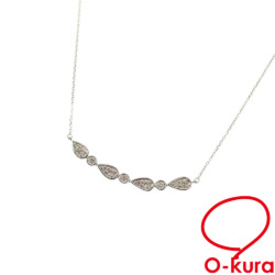 【中古】 ダイヤモンド ネックレス レディース Pt850 Pt900 0.15ct 2.3g プラチナ