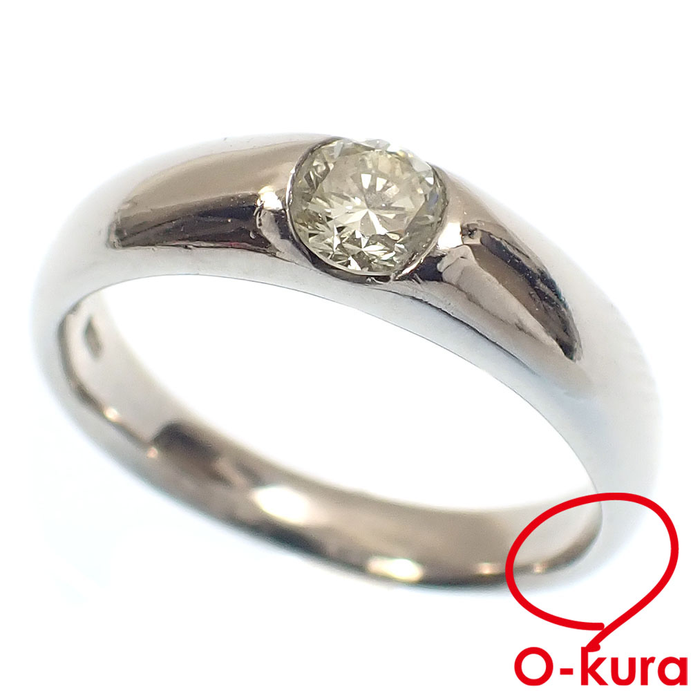 【中古】 ダイヤモンド リング レディース Pt900 12.5号 0.334ct 7.1g プラチナ 指輪