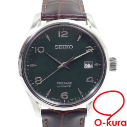 【中古】 セイコー 腕時計 プレサージュ メンズ オートマ SS 革ベルト SARX063 自動巻き 社外ベルト