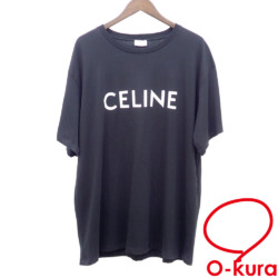【中古】 セリーヌ ルーズ Tシャツ コットンジャージー メンズ 半袖 コットン ブラック 黒 XXLサイズ 2X681671Q 古着 アパレル トップス 洋服