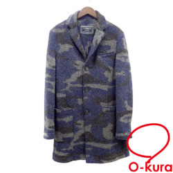 【中古】 ハイドロゲン コート メンズ 長袖 ポリエステル他 グレー系 ネイビー系 サイズ48 迷彩 古着 アパレル アウター 洋服